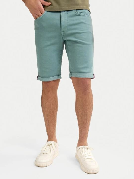 Zdjęcie produktu Petrol Industries Szorty jeansowe M-ROS-SHO005 Błękitny Slim Fit Niebieski jasny