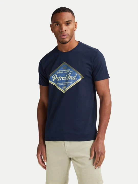 Zdjęcie produktu Petrol Industries T-Shirt M-1050-TSR634 Granatowy Regular Fit