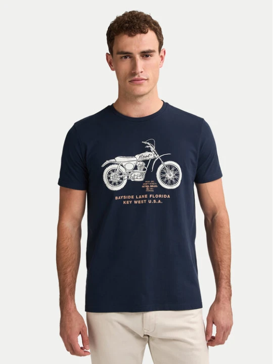 Zdjęcie produktu Petrol Industries T-Shirt M-1050-TSR707 Granatowy Regular Fit
