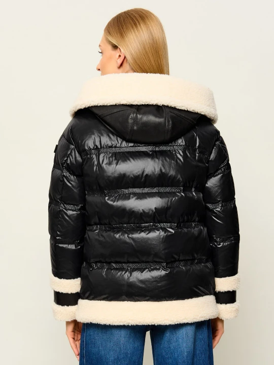 Zdjęcie produktu Peuterey Puchowa kurtka Kunto Bg | shearling | Regular Fit | z dodatkiem wełny czarny