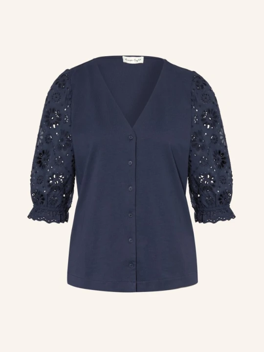 Zdjęcie produktu Phase Eight Bluzka Eleanor Z Mieszanki Materiałów Z Koronką Ażurową blau GRANATOWY