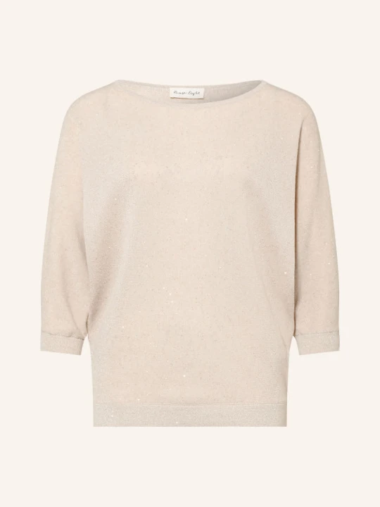 Zdjęcie produktu Phase Eight Dzianinowa Koszulka Cristine Z Rękawami 3 / 4 I Błyszczącą Przędzą beige