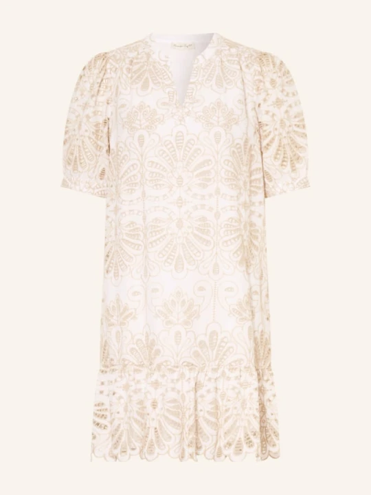 Zdjęcie produktu Phase Eight Sukienka Liliana Z Koronki Ażurowanej Z Falbankami beige