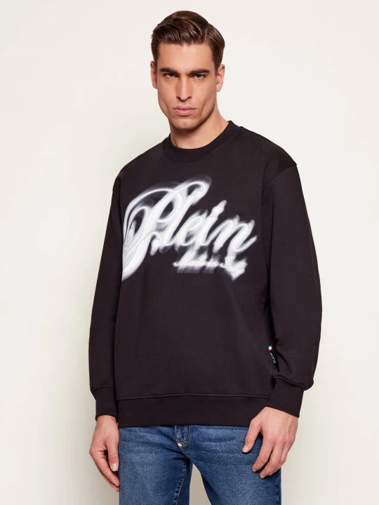 Zdjęcie produktu Philipp Plein Bluza Blur Signature | Regular Fit czarny