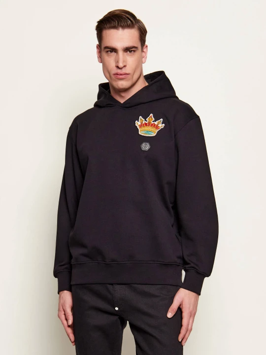 Zdjęcie produktu Philipp Plein Bluza Chest Crown | Regular Fit czarny