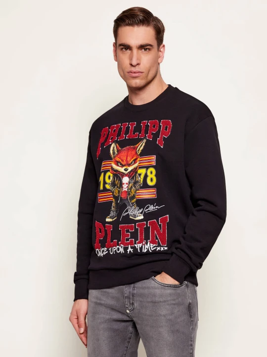 Zdjęcie produktu Philipp Plein Bluza College Animals | Regular Fit czarny