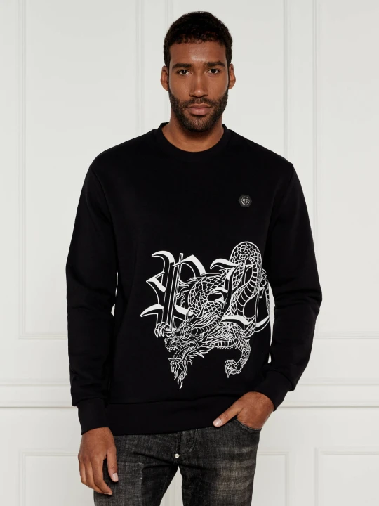 Zdjęcie produktu Philipp Plein Bluza DRAGON | Regular Fit czarny