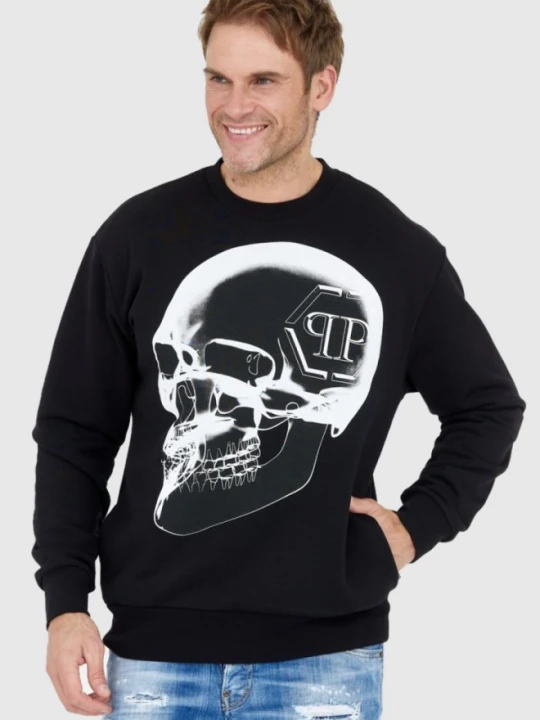 Zdjęcie produktu PHILIPP PLEIN Czarna bluza męska x-ray skull, Rozmiar XXL