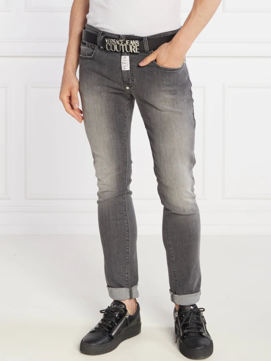 Zdjęcie produktu Philipp Plein Jeansy Denim Trousers | Slim Fit popielaty
