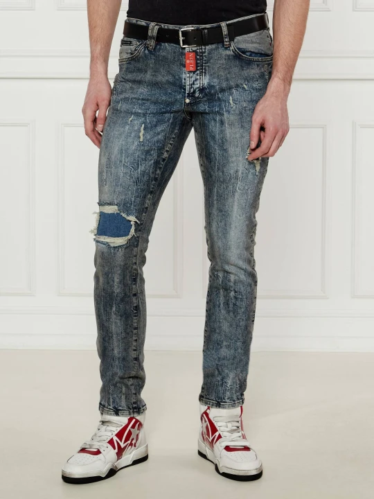 Zdjęcie produktu Philipp Plein Jeansy Hexagon | Straight fit szary