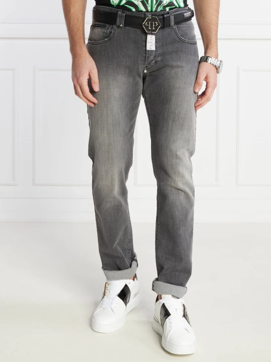 Zdjęcie produktu Philipp Plein Jeansy Supreme | Straight fit grafitowy