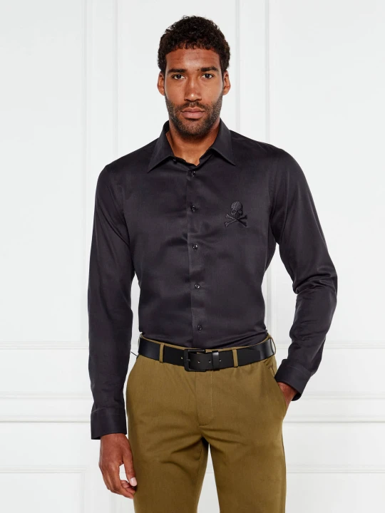 Zdjęcie produktu Philipp Plein Koszula Herringbone | Regular Fit czarny