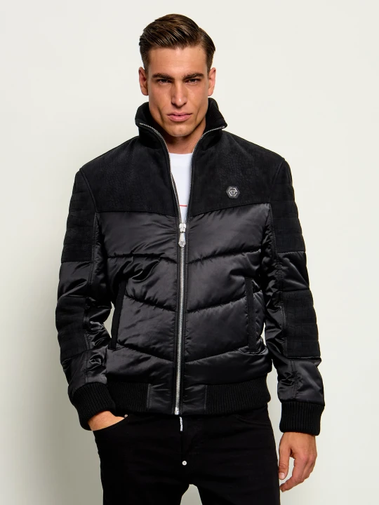 Zdjęcie produktu Philipp Plein Kurtka | Regular Fit | zamsz czarny