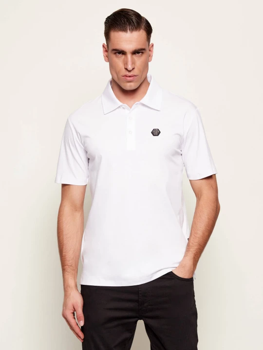 Zdjęcie produktu Philipp Plein Polo Hexagon | Regular Fit biały