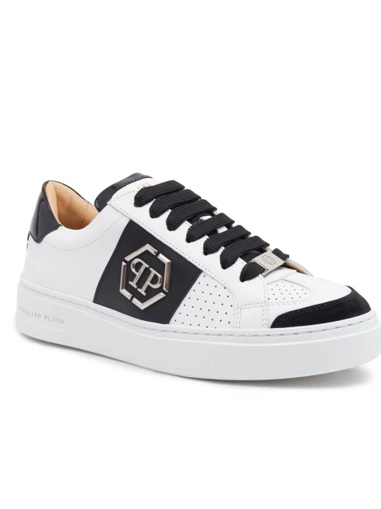 Zdjęcie produktu Philipp Plein Skórzane sneakersy biały