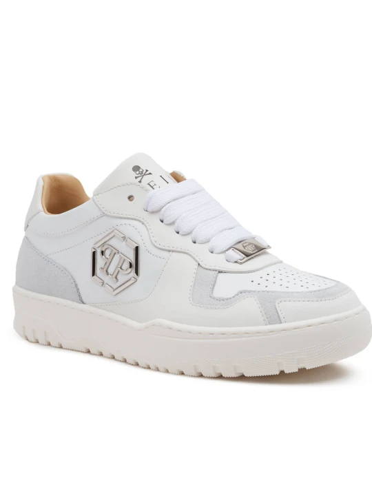 Zdjęcie produktu Philipp Plein Skórzane sneakersy biały