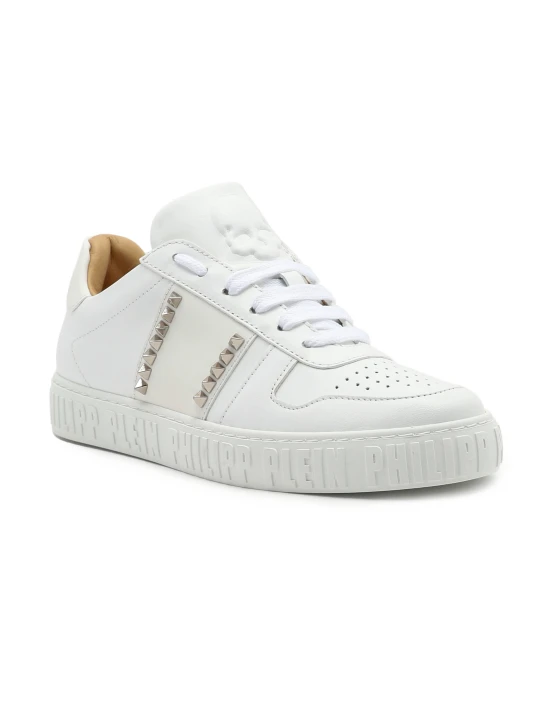 Zdjęcie produktu Philipp Plein Skórzane sneakersy biały