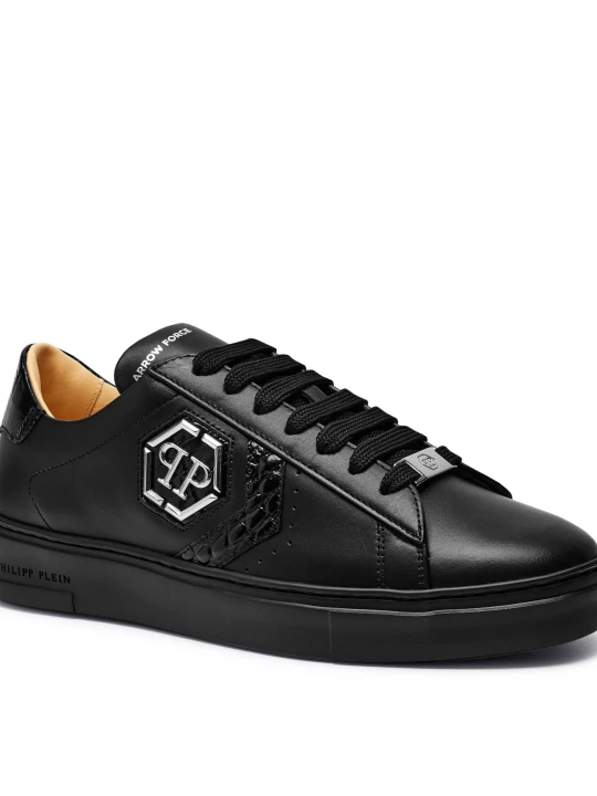 Zdjęcie produktu Philipp Plein Skórzane sneakersy Lo-Top czarny