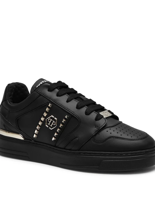 Zdjęcie produktu Philipp Plein Skórzane sneakersy Lo-Top czarny