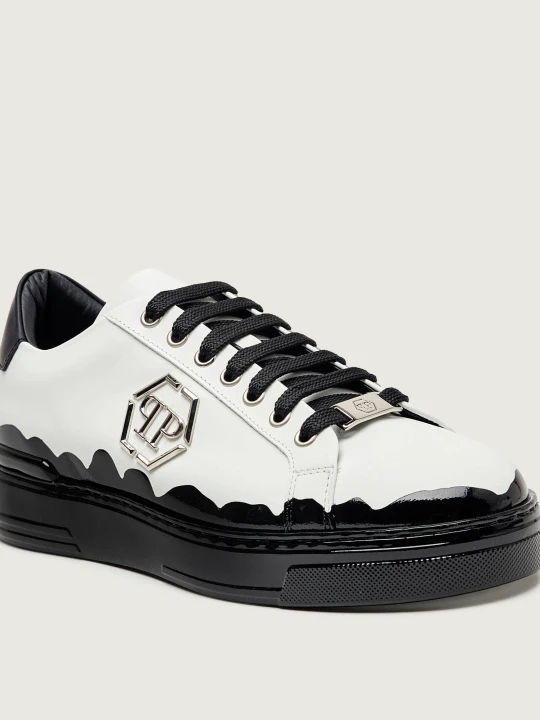 Zdjęcie produktu Philipp Plein Skórzane sneakersy Low Top biały