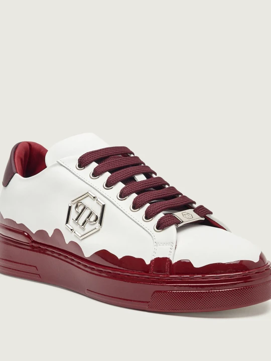 Zdjęcie produktu Philipp Plein Skórzane sneakersy Low Top biały
