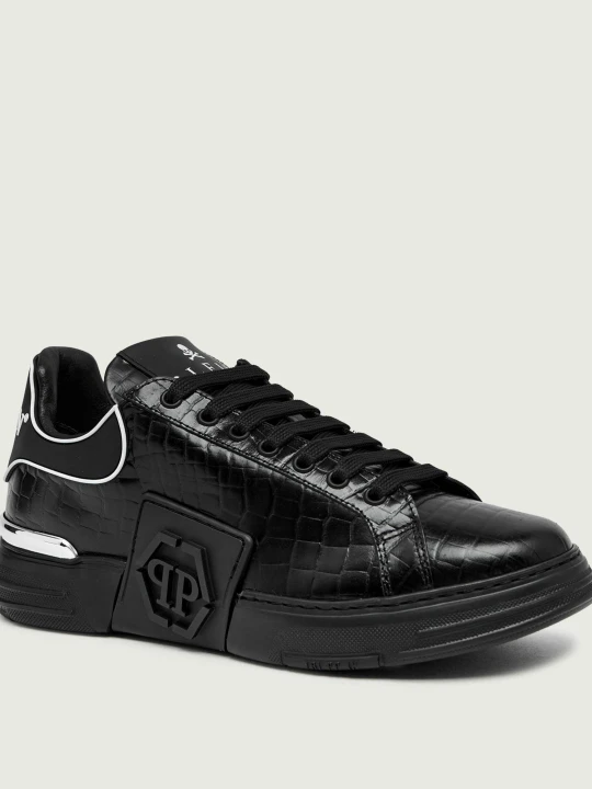 Zdjęcie produktu Philipp Plein Skórzane sneakersy Low-Top Sneakers Phantom Kick$ czarny