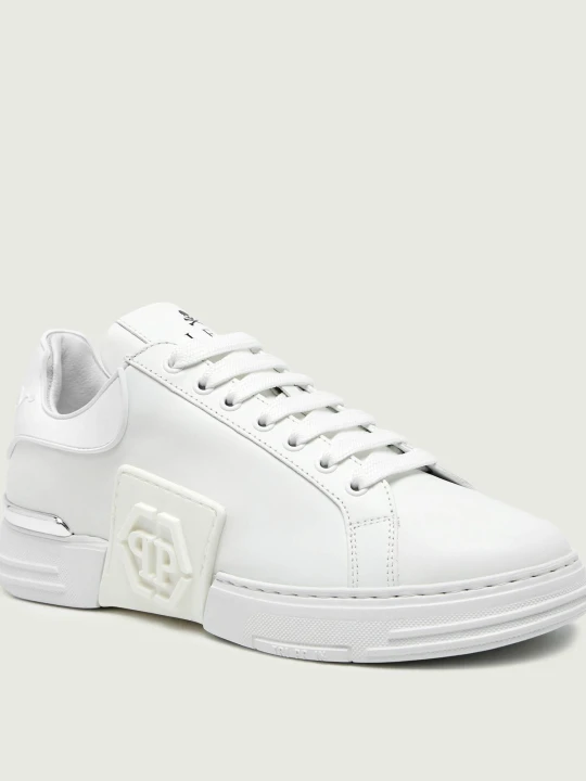 Zdjęcie produktu Philipp Plein Skórzane sneakersy Low-Top Sneakers Phantom Kick$ biały