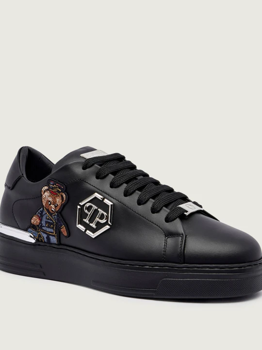 Zdjęcie produktu Philipp Plein Skórzane sneakersy Teddy Doorman czarny