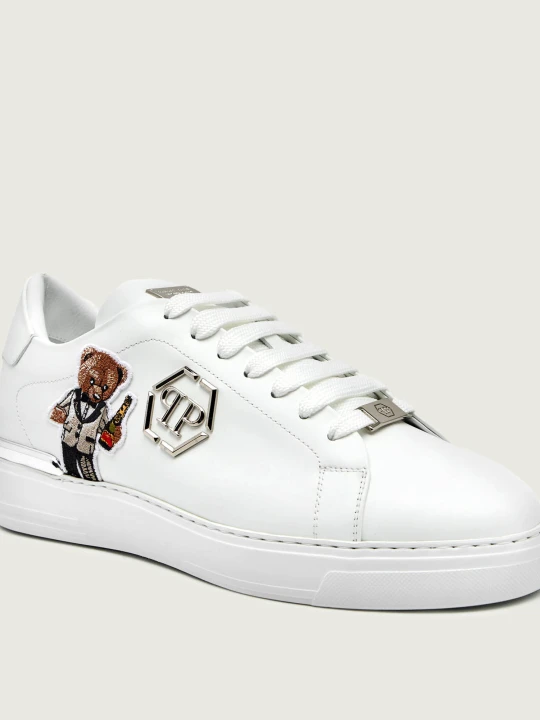 Zdjęcie produktu Philipp Plein Skórzane sneakersy Teddy Waiter biały