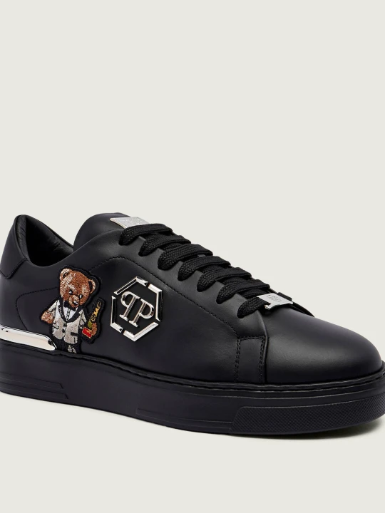 Zdjęcie produktu Philipp Plein Skórzane sneakersy Teddy Waiter czarny