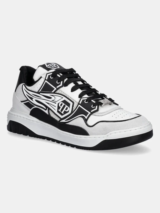Zdjęcie produktu Philipp Plein sneakersy skórzane Lo-Top Hexagon biały