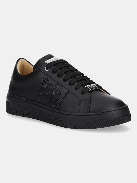 Zdjęcie produktu Philipp Plein sneakersy skórzane Lo-Top Monogram czarny