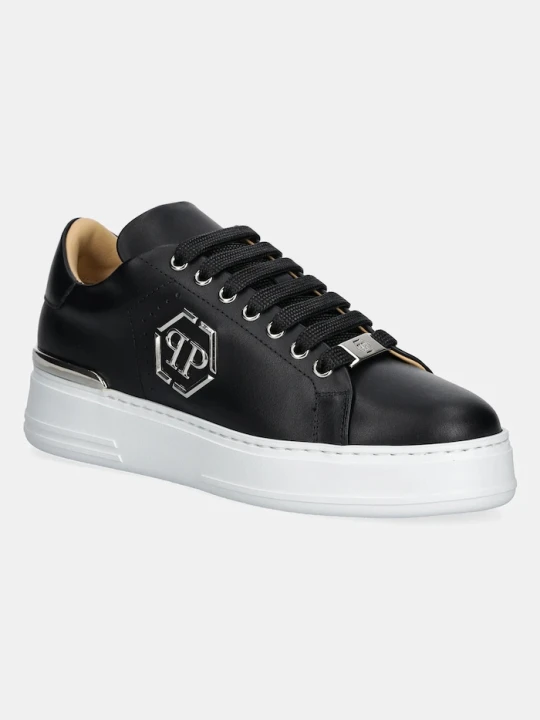 Zdjęcie produktu Philipp Plein sneakersy skórzane Nappa Lo-Top Hexagon czarny