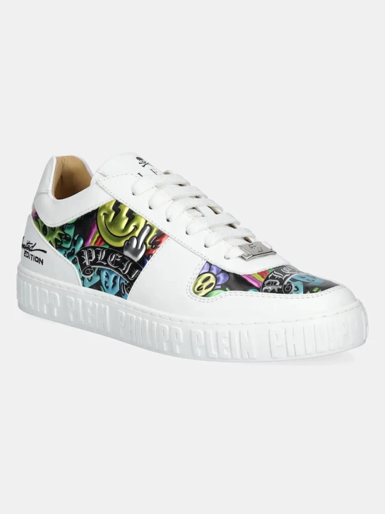 Zdjęcie produktu Philipp Plein sneakersy skórzane Nappa Lo-Top Smile biały