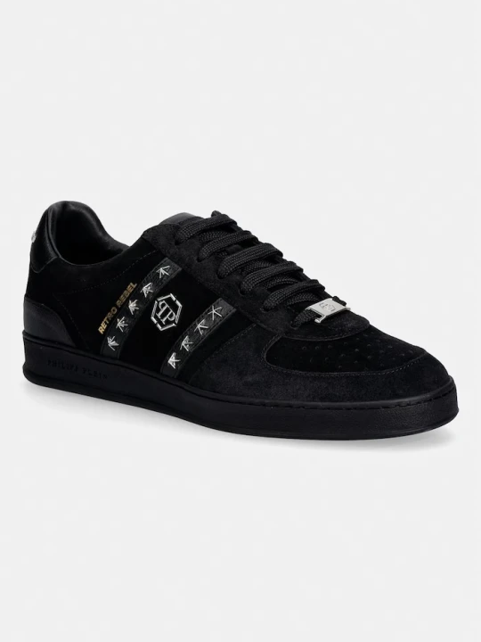 Zdjęcie produktu Philipp Plein sneakersy zamszowe Low-Top Retro Rebel czarny