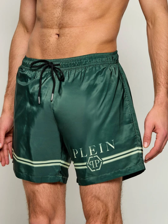 Zdjęcie produktu Philipp Plein Szorty kąpielowe Area B | Regular Fit zielony