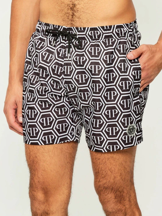 Zdjęcie produktu Philipp Plein Szorty kąpielowe Monogram | Regular Fit czarny