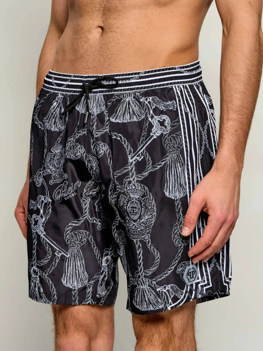 Zdjęcie produktu Philipp Plein Szorty kąpielowe | Regular Fit czarny