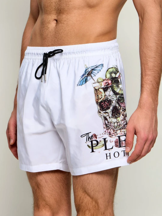 Zdjęcie produktu Philipp Plein Szorty kąpielowe | Regular Fit biały
