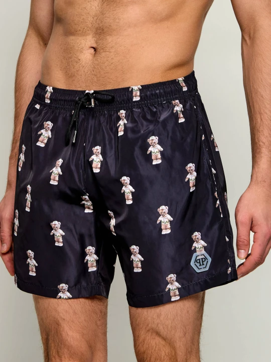 Zdjęcie produktu Philipp Plein Szorty kąpielowe | Regular Fit czarny
