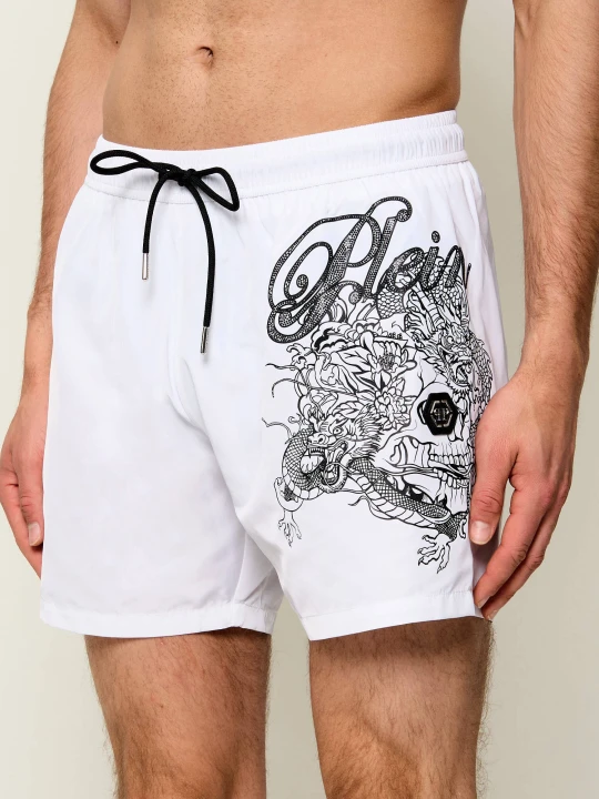 Zdjęcie produktu Philipp Plein Szorty kąpielowe | Regular Fit biały