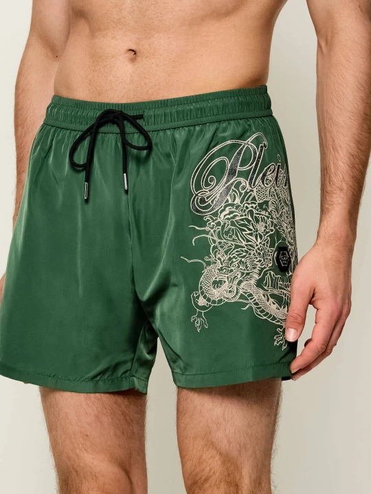Zdjęcie produktu Philipp Plein Szorty kąpielowe | Regular Fit zielony