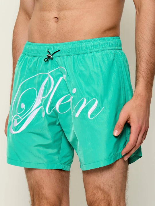 Zdjęcie produktu Philipp Plein Szorty kąpielowe | Regular Fit turkusowy