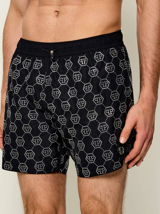 Zdjęcie produktu Philipp Plein Szorty kąpielowe | Regular Fit czarny