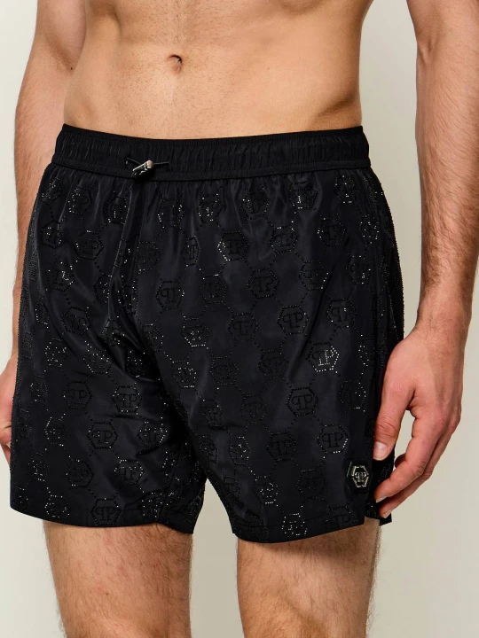 Zdjęcie produktu Philipp Plein Szorty kąpielowe | Regular Fit czarny