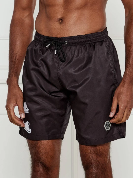 Zdjęcie produktu Philipp Plein Szorty kąpielowe Skull&Bones | Regular Fit czarny