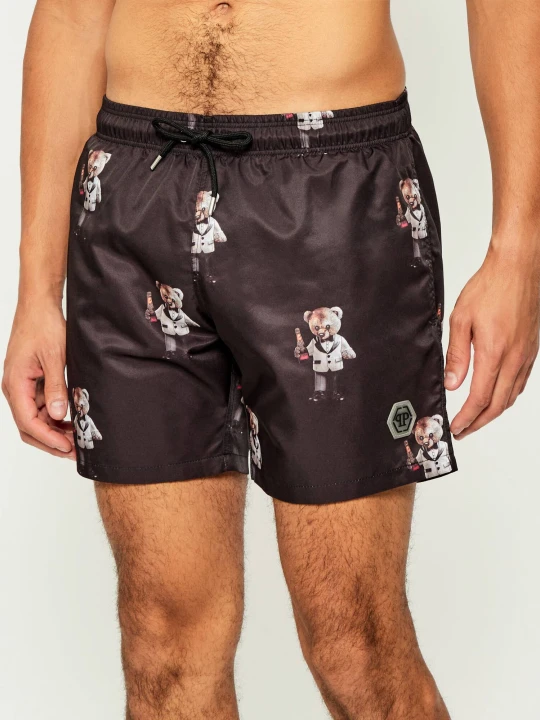 Zdjęcie produktu Philipp Plein Szorty kąpielowe Teddy | Regular Fit czarny
