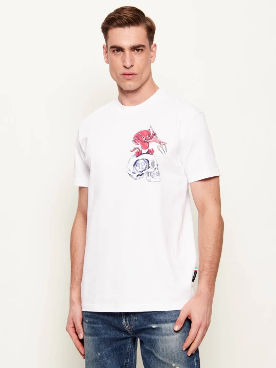 Zdjęcie produktu Philipp Plein T-shirt Baby Devil | Regular Fit biały