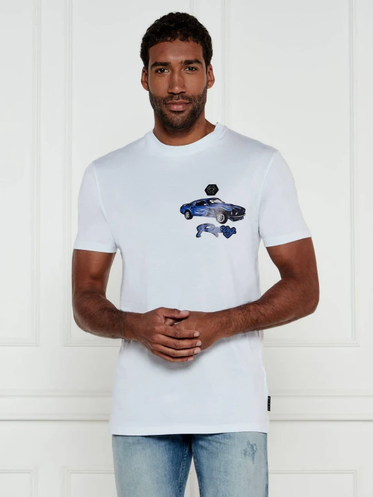 Zdjęcie produktu Philipp Plein T-shirt Cars Racing | Regular Fit biały