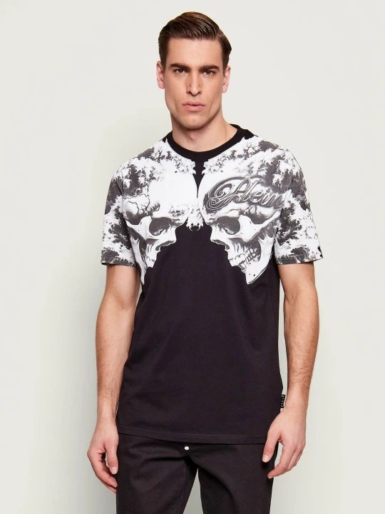 Zdjęcie produktu Philipp Plein T-shirt Ceramic Skulls | Regular Fit czarny